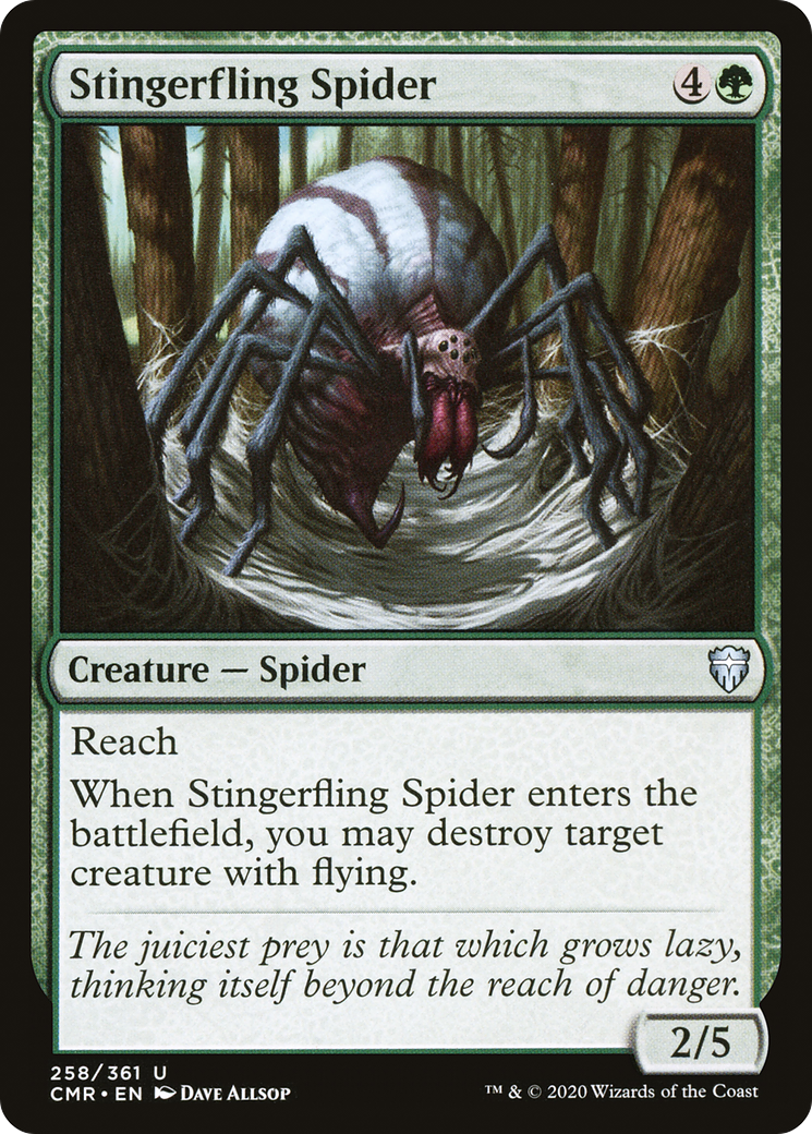 Stingerfling Spider (CMR-258) - Commander Legends Foil - Premium MTG Single from Wizards of the Coast - Just $0.25! Shop now at Game Crave Tournament Store