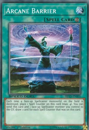 Arcane Barrier (SBAD-EN005) - Speed Duel: Attack from the Deep 1st Edition - Premium Yugioh Single from Konami - Just $0.25! Shop now at Game Crave Tournament Store