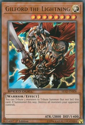 Gilford the Lightning (SBAD-EN008) - Speed Duel: Attack from the Deep 1st Edition - Premium Yugioh Single from Konami - Just $2.93! Shop now at Game Crave Tournament Store