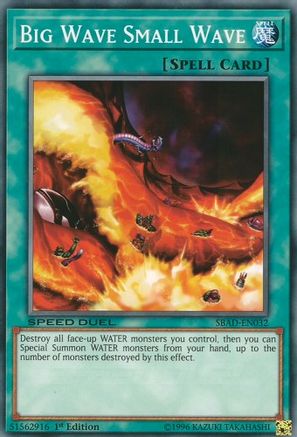 Big Wave Small Wave (SBAD-EN032) - Speed Duel: Attack from the Deep 1st Edition - Premium Yugioh Single from Konami - Just $0.25! Shop now at Game Crave Tournament Store