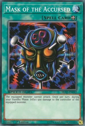 Mask of the Accursed (SBAD-EN042) - Speed Duel: Attack from the Deep 1st Edition - Premium Yugioh Single from Konami - Just $0.33! Shop now at Game Crave Tournament Store