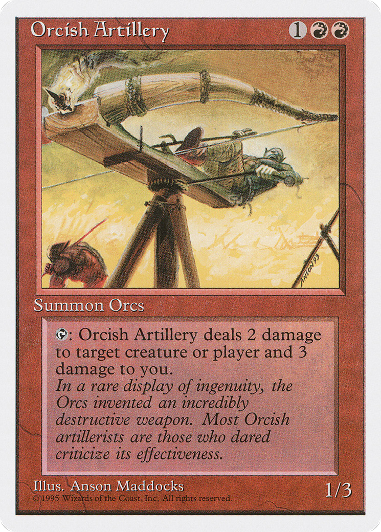Orcish Artillery (4ED-214) - Fourth Edition - Premium MTG Single from Wizards of the Coast - Just $0.08! Shop now at Game Crave Tournament Store