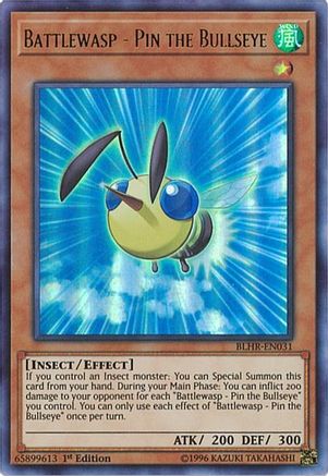 Battlewasp - Pin the Bullseye (BLHR-EN031) - Battles of Legend: Hero's Revenge 1st Edition - Premium Yugioh Single from Konami - Just $0.67! Shop now at Game Crave Tournament Store