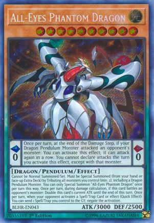 All-Eyes Phantom Dragon (BLHR-EN043) - Battles of Legend: Hero's Revenge 1st Edition - Premium Yugioh Single from Konami - Just $0.25! Shop now at Game Crave Tournament Store