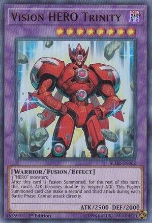 Vision HERO Trinity (BLHR-EN062) - Battles of Legend: Hero's Revenge 1st Edition - Premium Yugioh Single from Konami - Just $0.40! Shop now at Game Crave Tournament Store