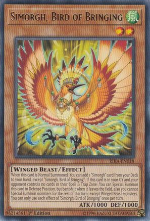 Simorgh, Bird of Bringing (RIRA-EN018) - Rising Rampage Unlimited - Premium Yugioh Single from Konami - Just $0.26! Shop now at Game Crave Tournament Store
