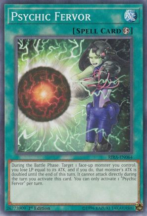 Psychic Fervor (RIRA-EN064) - Rising Rampage Unlimited - Premium Yugioh Single from Konami - Just $0.25! Shop now at Game Crave Tournament Store