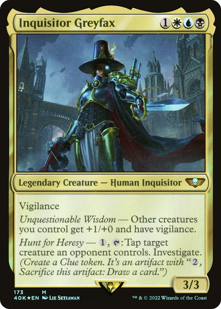 Inquisitor Greyfax (40K-173) - Warhammer 40,000 Commander Foil - Premium MTG Single from Wizards of the Coast - Just $0.38! Shop now at Game Crave Tournament Store