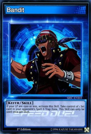 Bandit (SBSC-ENS03) - Speed Duel: Scars of Battle 1st Edition - Premium Yugioh Single from Konami - Just $0.34! Shop now at Game Crave Tournament Store
