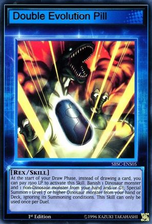Double Evolution Pill (Skill Card) (SBSC-ENS05) - Speed Duel: Scars of Battle 1st Edition - Premium Yugioh Single from Konami - Just $0.74! Shop now at Game Crave Tournament Store
