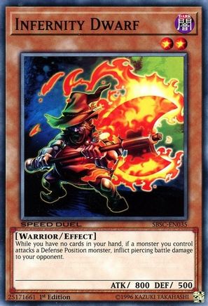 Infernity Dwarf (SBSC-EN035) - Speed Duel: Scars of Battle 1st Edition - Premium Yugioh Single from Konami - Just $0.25! Shop now at Game Crave Tournament Store