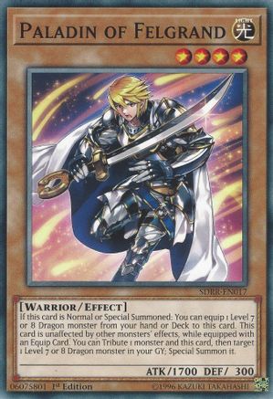 Paladin of Felgrand (SDRR-EN017) - Structure Deck: Rokket Revolt 1st Edition - Premium Yugioh Single from Konami - Just $0.25! Shop now at Game Crave Tournament Store