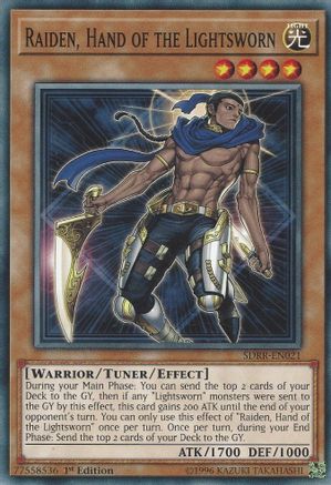 Raiden, Hand of the Lightsworn (SDRR-EN021) - Structure Deck: Rokket Revolt 1st Edition - Premium Yugioh Single from Konami - Just $0.25! Shop now at Game Crave Tournament Store