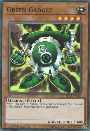 Green Gadget (FIGA-EN006) - Fists of the Gadgets 1st Edition - Premium Yugioh Single from Konami - Just $0.26! Shop now at Game Crave Tournament Store