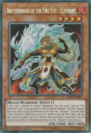 Brotherhood of the Fire Fist - Elephant (FIGA-EN012) - Fists of the Gadgets 1st Edition - Premium Yugioh Single from Konami - Just $4.74! Shop now at Game Crave Tournament Store
