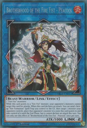 Brotherhood of the Fire Fist - Peacock (FIGA-EN017) - Fists of the Gadgets 1st Edition - Premium Yugioh Single from Konami - Just $0.38! Shop now at Game Crave Tournament Store