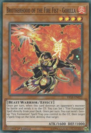 Brotherhood of the Fire Fist - Gorilla (FIGA-EN022) - Fists of the Gadgets 1st Edition - Premium Yugioh Single from Konami - Just $0.08! Shop now at Game Crave Tournament Store
