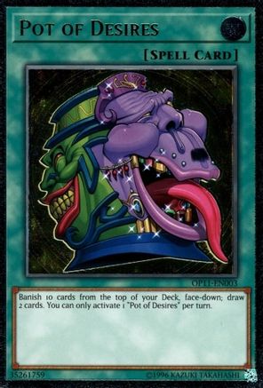 Pot of Desires (OP11-EN003) - OTS Tournament Pack 11 Unlimited - Premium Yugioh Single from Konami - Just $17.63! Shop now at Game Crave Tournament Store