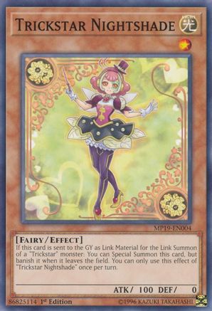 Trickstar Nightshade (MP19-EN004) - 2019 Gold Sarcophagus Tin Mega Pack 1st Edition - Premium Yugioh Single from Konami - Just $0.26! Shop now at Game Crave Tournament Store