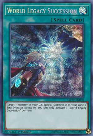 World Legacy Succession (MP19-EN038) - 2019 Gold Sarcophagus Tin Mega Pack Unlimited - Premium Yugioh Single from Konami - Just $2.78! Shop now at Game Crave Tournament Store