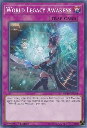 World Legacy Awakens (MP19-EN048) - 2019 Gold Sarcophagus Tin Mega Pack Unlimited - Premium Yugioh Single from Konami - Just $0.08! Shop now at Game Crave Tournament Store