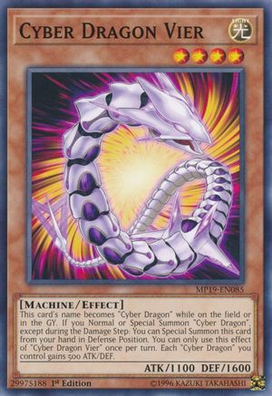Cyber Dragon Vier (MP19-EN085) - 2019 Gold Sarcophagus Tin Mega Pack Unlimited - Premium Yugioh Single from Konami - Just $0.25! Shop now at Game Crave Tournament Store