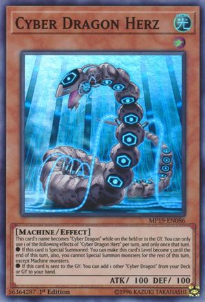 Cyber Dragon Herz (MP19-EN086) - 2019 Gold Sarcophagus Tin Mega Pack Unlimited - Premium Yugioh Single from Konami - Just $0.28! Shop now at Game Crave Tournament Store