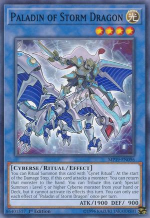 Paladin of Storm Dragon (MP19-EN096) - 2019 Gold Sarcophagus Tin Mega Pack Unlimited - Premium Yugioh Single from Konami - Just $0.24! Shop now at Game Crave Tournament Store