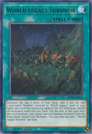 World Legacy Survivor (MP19-EN119) - 2019 Gold Sarcophagus Tin Mega Pack Unlimited - Premium Yugioh Single from Konami - Just $0.25! Shop now at Game Crave Tournament Store