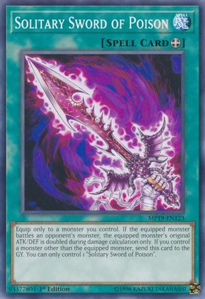 Solitary Sword of Poison (MP19-EN123) - 2019 Gold Sarcophagus Tin Mega Pack Unlimited - Premium Yugioh Single from Konami - Just $0.25! Shop now at Game Crave Tournament Store