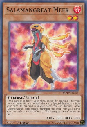 Salamangreat Meer (MP19-EN153) - 2019 Gold Sarcophagus Tin Mega Pack 1st Edition - Premium Yugioh Single from Konami - Just $0.25! Shop now at Game Crave Tournament Store