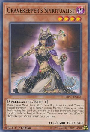 Gravekeeper's Spiritualist (MP19-EN164) - 2019 Gold Sarcophagus Tin Mega Pack 1st Edition - Premium Yugioh Single from Konami - Just $0.35! Shop now at Game Crave Tournament Store