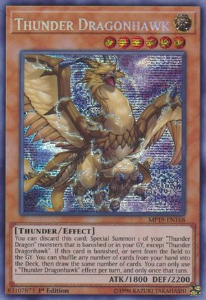 Thunder Dragonhawk (MP19-EN168) - 2019 Gold Sarcophagus Tin Mega Pack 1st Edition - Premium Yugioh Single from Konami - Just $1.82! Shop now at Game Crave Tournament Store