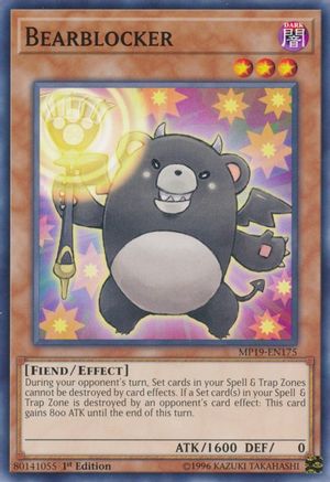 Bearblocker (MP19-EN175) - 2019 Gold Sarcophagus Tin Mega Pack 1st Edition - Premium Yugioh Single from Konami - Just $0.25! Shop now at Game Crave Tournament Store