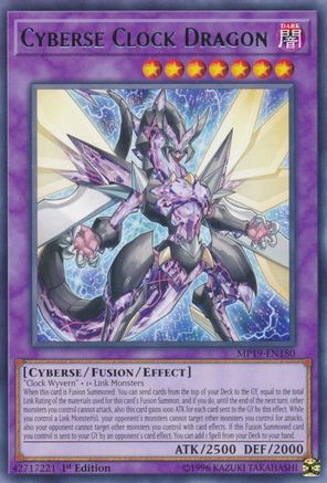 Cyberse Clock Dragon (MP19-EN180) - 2019 Gold Sarcophagus Tin Mega Pack Unlimited - Premium Yugioh Single from Konami - Just $0.25! Shop now at Game Crave Tournament Store