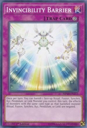 Invincibility Barrier (MP19-EN211) - 2019 Gold Sarcophagus Tin Mega Pack Unlimited - Premium Yugioh Single from Konami - Just $0.25! Shop now at Game Crave Tournament Store