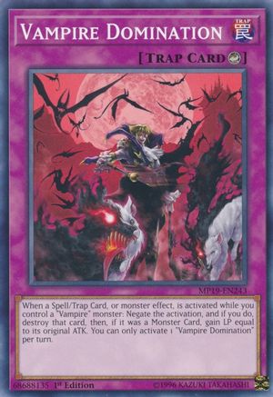 Vampire Domination (MP19-EN243) - 2019 Gold Sarcophagus Tin Mega Pack 1st Edition - Premium Yugioh Single from Konami - Just $0.25! Shop now at Game Crave Tournament Store