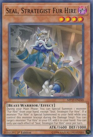 Seal, Strategist Fur Hire (MP19-EN248) - 2019 Gold Sarcophagus Tin Mega Pack 1st Edition - Premium Yugioh Single from Konami - Just $0.26! Shop now at Game Crave Tournament Store