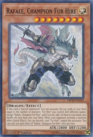 Rafale, Champion Fur Hire (MP19-EN253) - 2019 Gold Sarcophagus Tin Mega Pack 1st Edition - Premium Yugioh Single from Konami - Just $0.20! Shop now at Game Crave Tournament Store