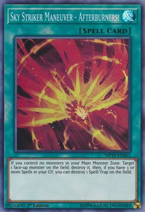 Sky Striker Maneuver - Afterburners! (MP19-EN261) - 2019 Gold Sarcophagus Tin Mega Pack 1st Edition - Premium Yugioh Single from Konami - Just $0.89! Shop now at Game Crave Tournament Store