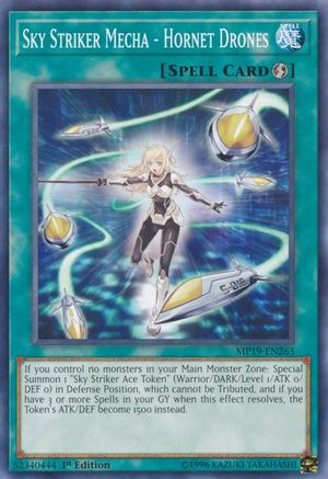 Sky Striker Mecha - Hornet Drones (MP19-EN263) - 2019 Gold Sarcophagus Tin Mega Pack 1st Edition - Premium Yugioh Single from Konami - Just $1.89! Shop now at Game Crave Tournament Store