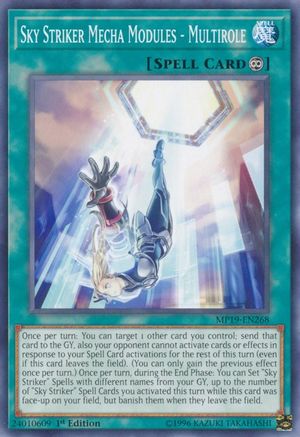 Sky Striker Mecha Modules - Multirole (MP19-EN268) - 2019 Gold Sarcophagus Tin Mega Pack Unlimited - Premium Yugioh Single from Konami - Just $0.33! Shop now at Game Crave Tournament Store