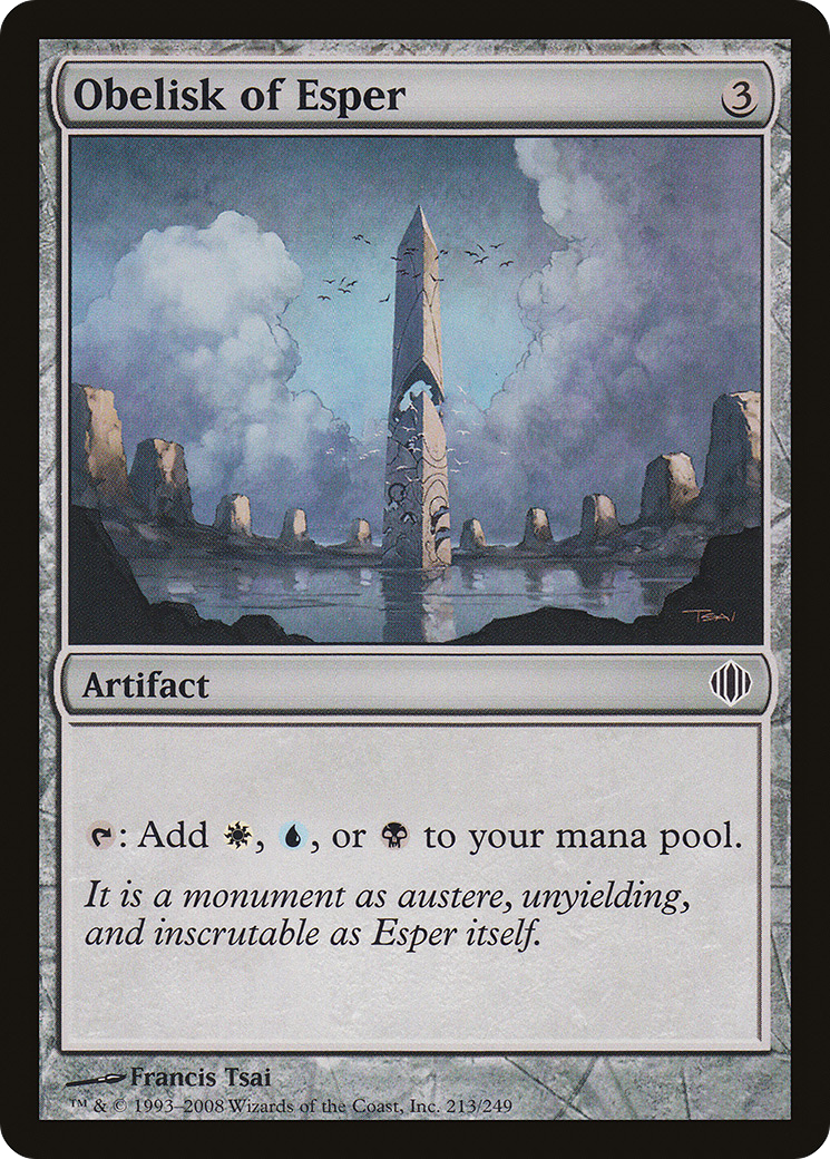 Obelisk of Esper (ALA-213) - Shards of Alara Foil - Premium MTG Single from Wizards of the Coast - Just $0.20! Shop now at Game Crave Tournament Store