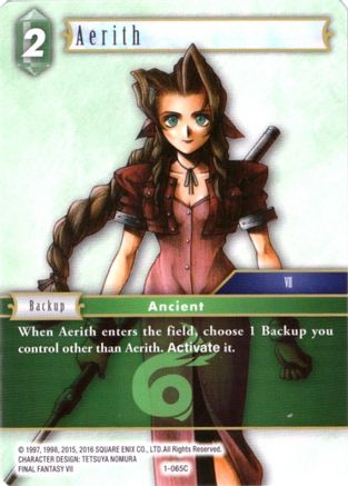 Aerith (Common) - 1-065C (DECK EXCLUSIVE CARDS) - Premium Final Fantasy Single from Deck Exclusive Cards - Just $1.85! Shop now at Game Crave Tournament Store