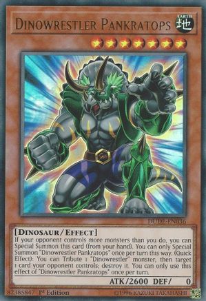 Dinowrestler Pankratops (DUDE-EN036) - Duel Devastator 1st Edition - Premium Yugioh Single from Konami - Just $0.29! Shop now at Game Crave Tournament Store