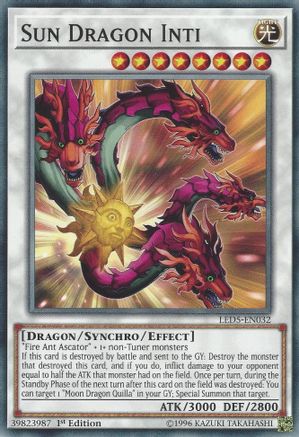 Sun Dragon Inti (LED5-EN032) - Legendary Duelists: Immortal Destiny 1st Edition - Premium Yugioh Single from Konami - Just $0.25! Shop now at Game Crave Tournament Store