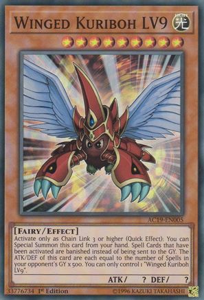 Winged Kuriboh LV9 (AC19-EN005) - Advent Calendar 2019 1st Edition - Premium Yugioh Single from Konami - Just $1.01! Shop now at Game Crave Tournament Store