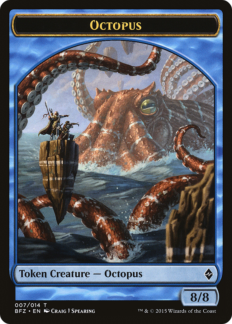 Octopus (TBFZ-007) - Battle for Zendikar Tokens - Premium MTG Single from Wizards of the Coast - Just $0.08! Shop now at Game Crave Tournament Store