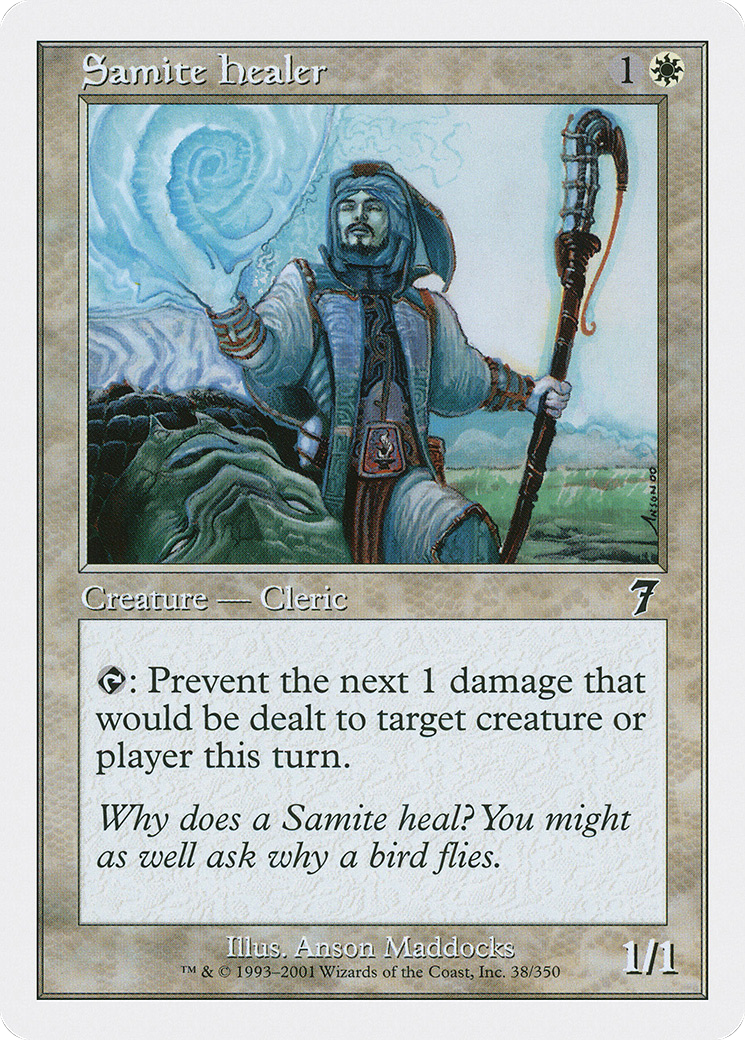 Samite Healer (7ED-038) - Seventh Edition - Premium MTG Single from Wizards of the Coast - Just $0.08! Shop now at Game Crave Tournament Store