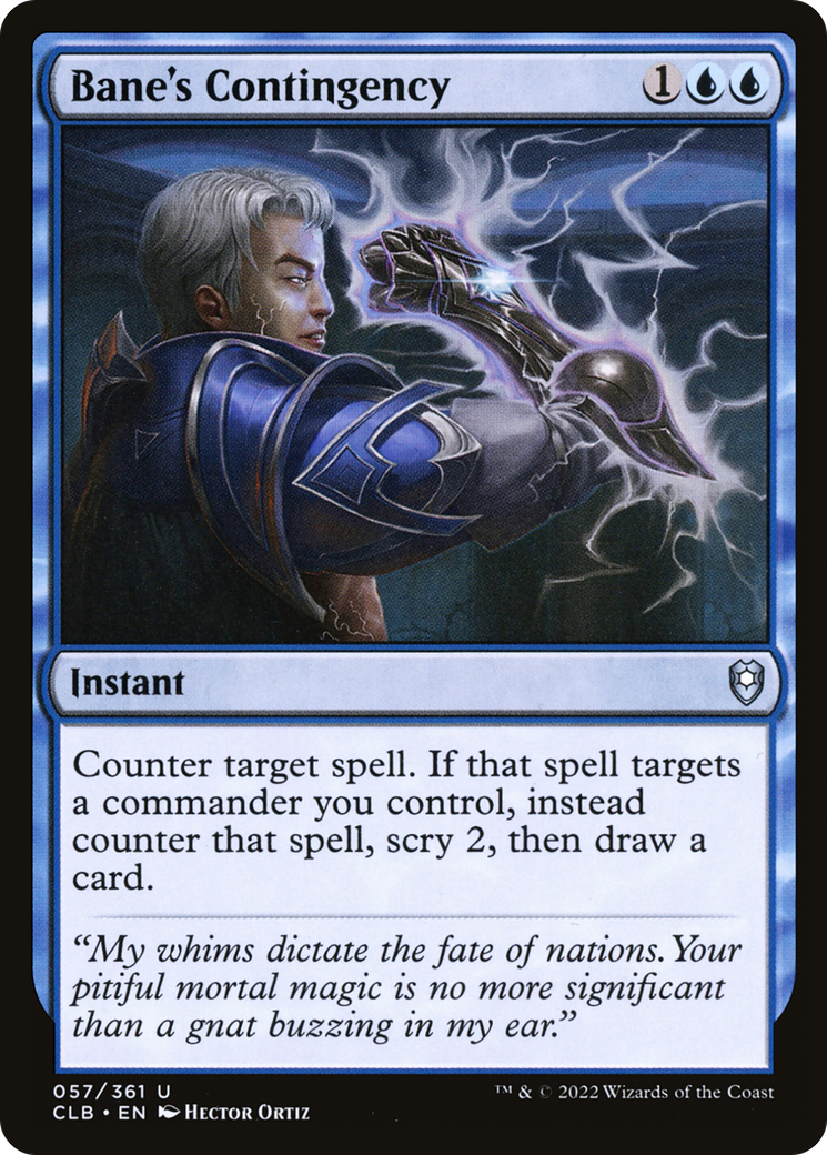 Bane's Contingency (CLB-057) - Commander Legends: Battle for Baldur's Gate - Premium MTG Single from Wizards of the Coast - Just $0.08! Shop now at Game Crave Tournament Store